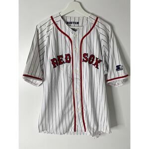 Starter Boston Red Sox MLB Jersey Vintage Pinstripe White Large